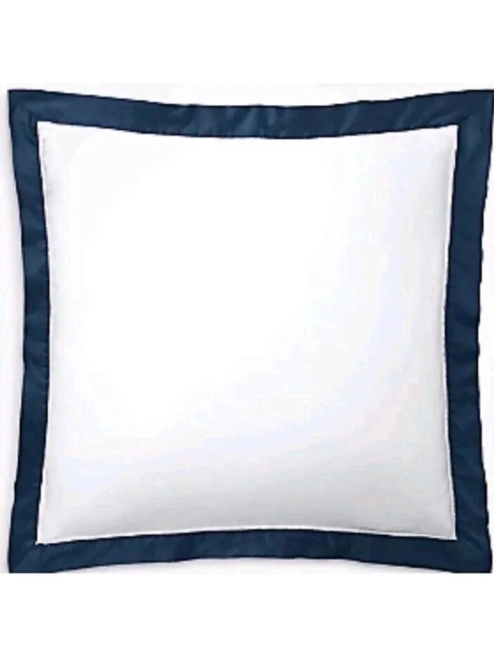 Lot 2 NEW Ralph Lauren RL Organic Sateen Border European Shams 26x26” Polo Navy